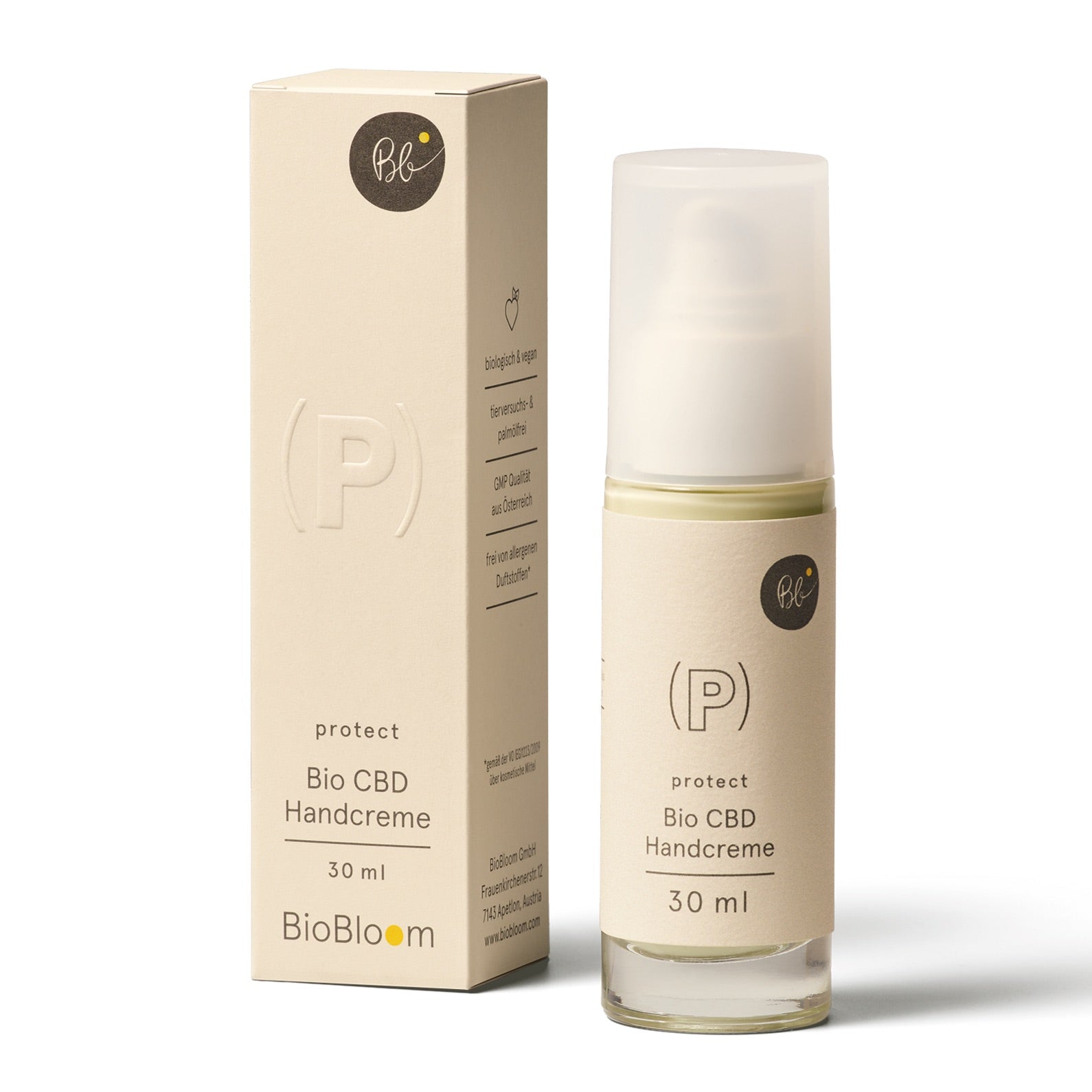 BioBloom, Bio CBD Handcreme protect, 30ml