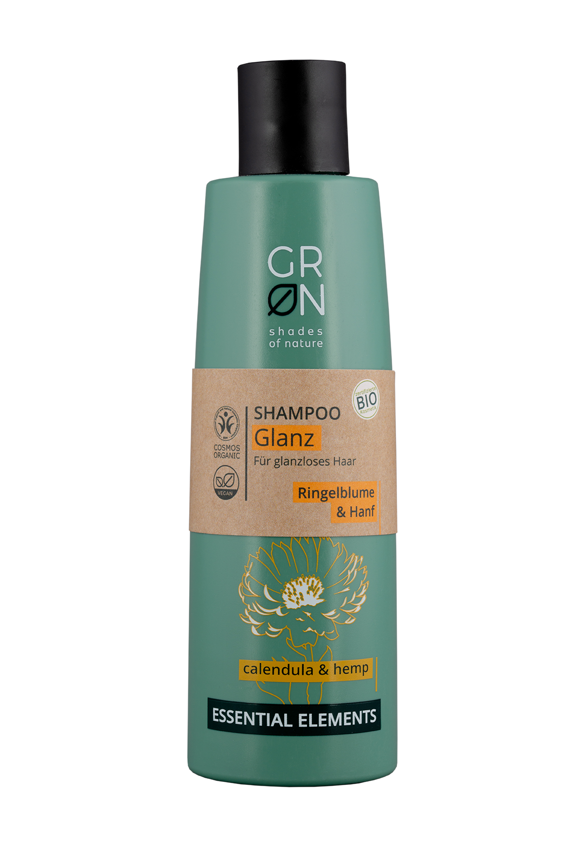 Glanz Shampoo mit Hanf & Ringelblume für glanzloses Haar von GRN