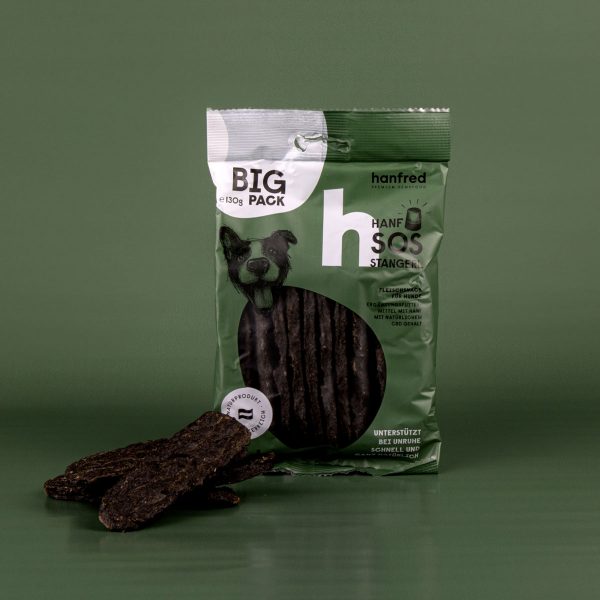 SOS Stangerl Big Pack CBD Hundeleckerli mit Wildfleisch von Hanfred