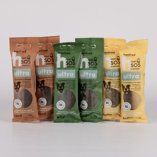SOS Stangerl Ultra CBD Hundeleckerli von Hanfred 6er Mix