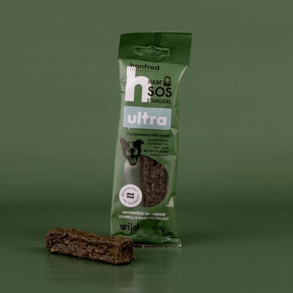 SOS Stangerl Ultra CBD Hundeleckerli mit Wildfleisch von Hanfred