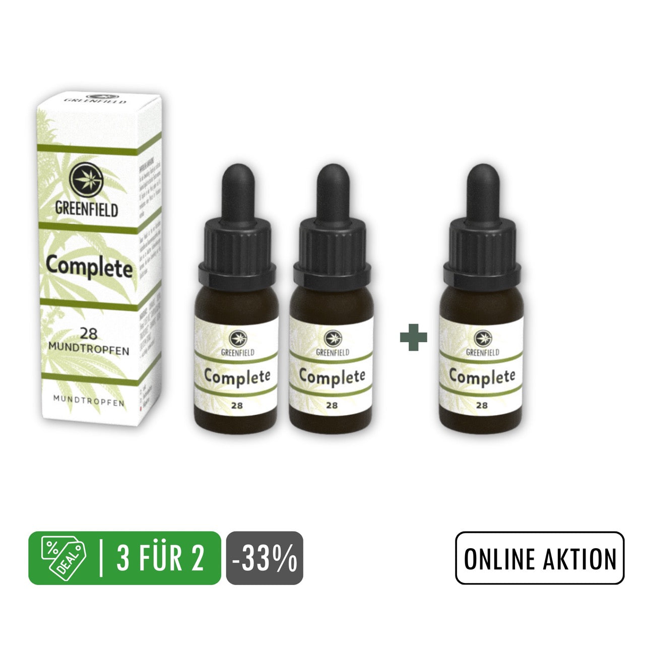 Premium CBD Öl Complete 28% Sparpaket 2+1
