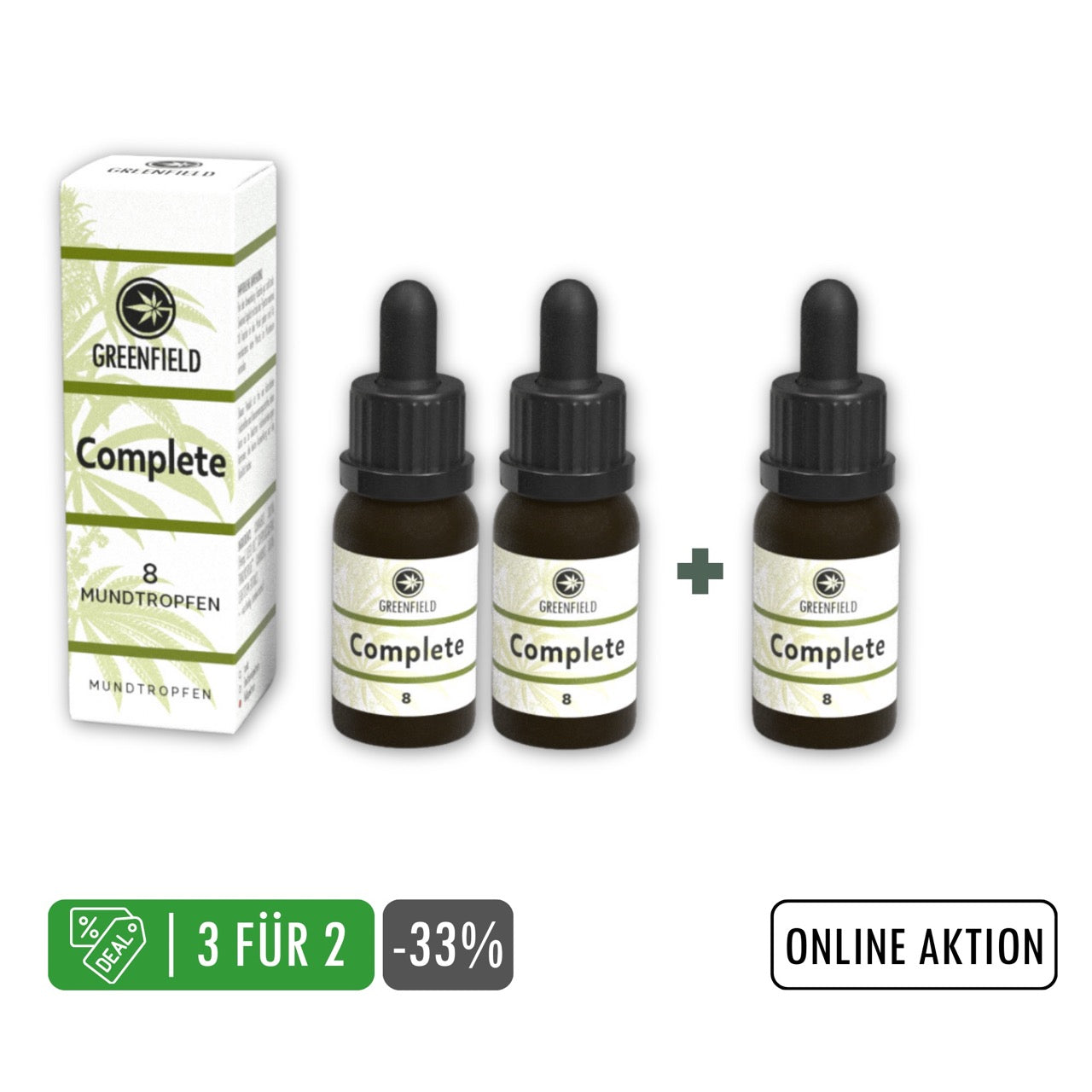 Premium CBD Öl Complete 8% Sparpaket 2+1