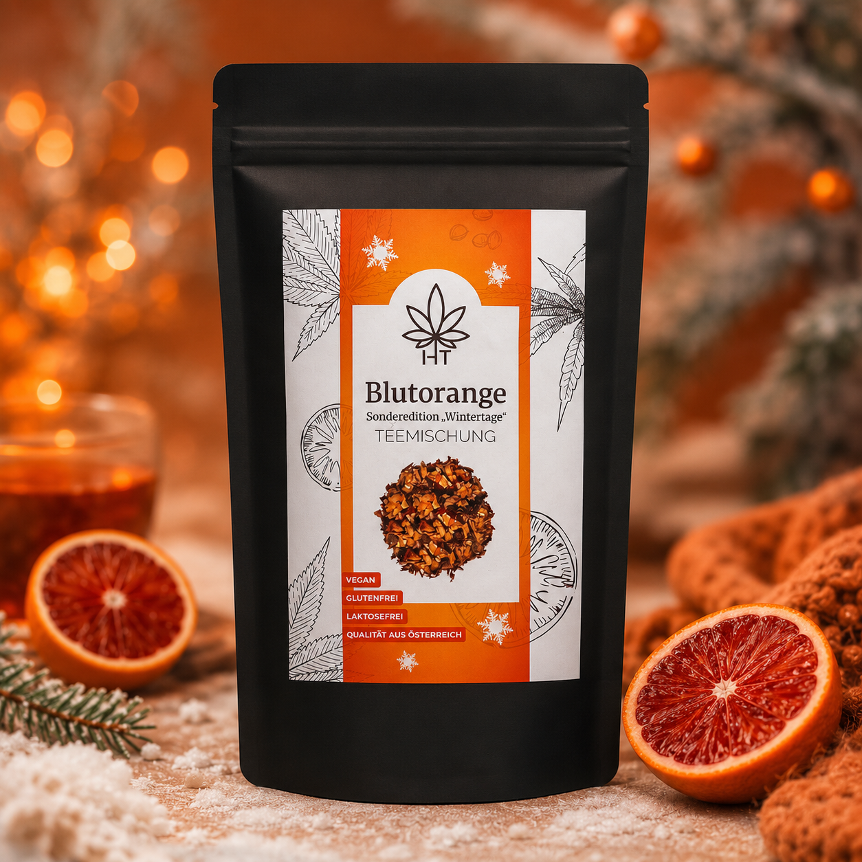 Hanftee mit Blutorangenstückchen 100g von Greenfield