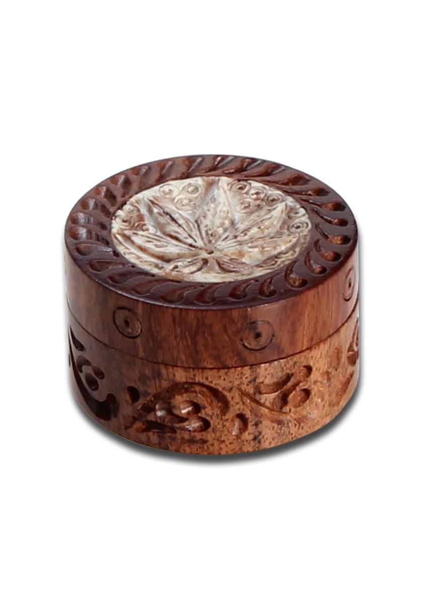 2 Teiliger Grinder aus Rosenholz mit Intarsie